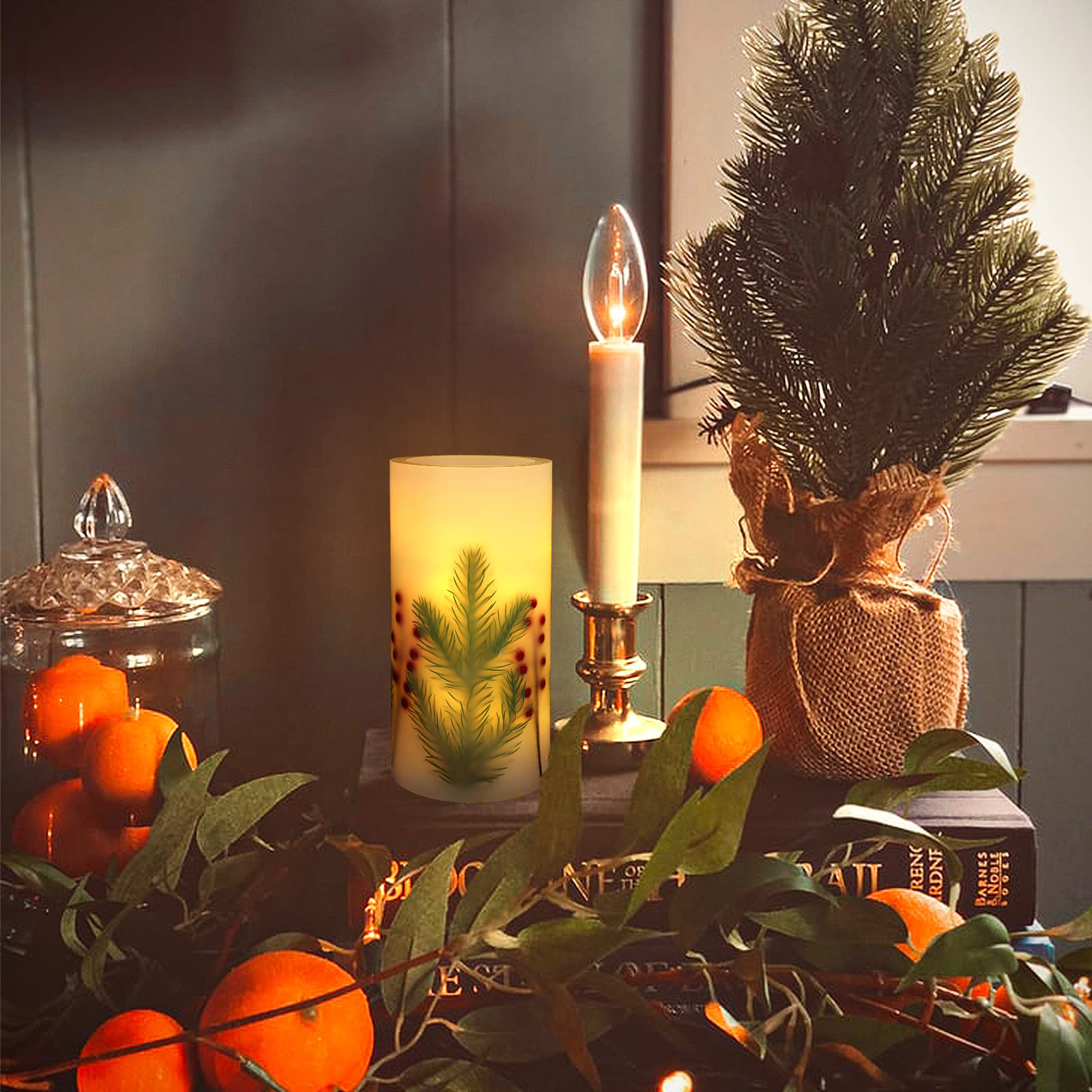 Amazon.co.jp: CRYSTAL CLUB クリスマス フレイムレスキャンドル 4